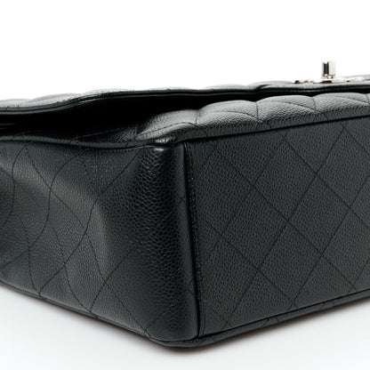 Caviar Quilted Maxi Double Flap Black