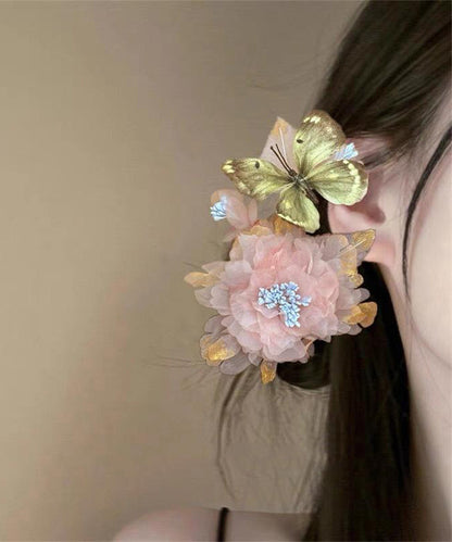 Vintage Multi Tulle Butterfly Floral Hairpin