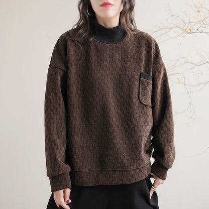 Women Retro Loose Casual Winter Cotton Sweater