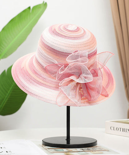 Fine Blue Floral Organza Floppy Sun Hat