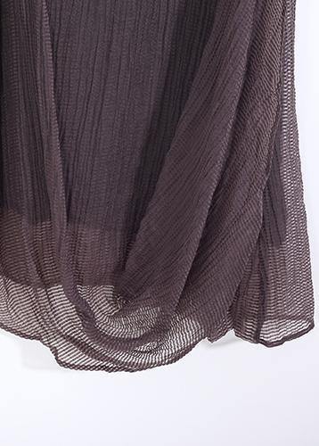 Elegant o neck Cinched linen clothes Photography gray Dresses