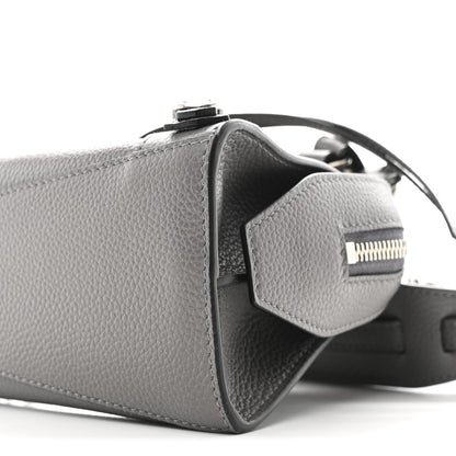 Grained Calfskin Neo Classic Silver Hardware Mini City Dark Grey