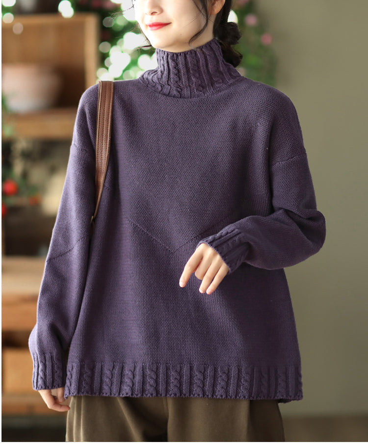 Retro Crochet Temperament Warm Sweater