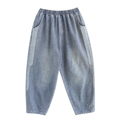 Women Summer Loose Casual Solid Jeans