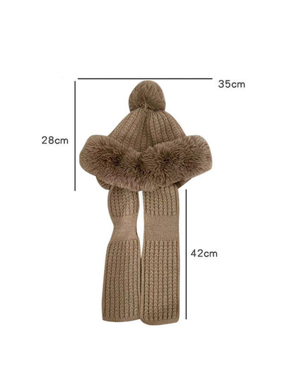 Women Winter Solid Color Korean Adult Plush Hat