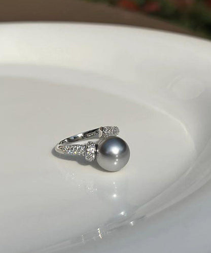 Fashion Rings Sterling Silver Zircon Pearl Rings