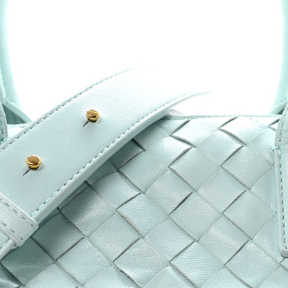 Nappa Intrecciato Bauletto Teal Washed