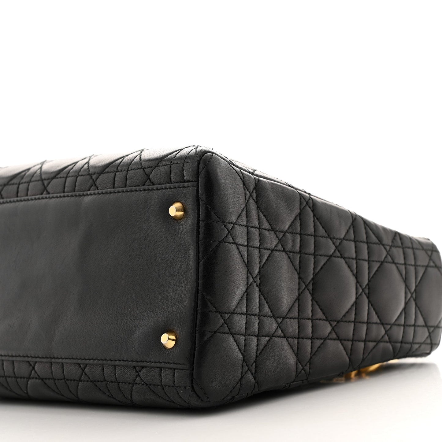 Lambskin Cannage Medium Lady Dior Black