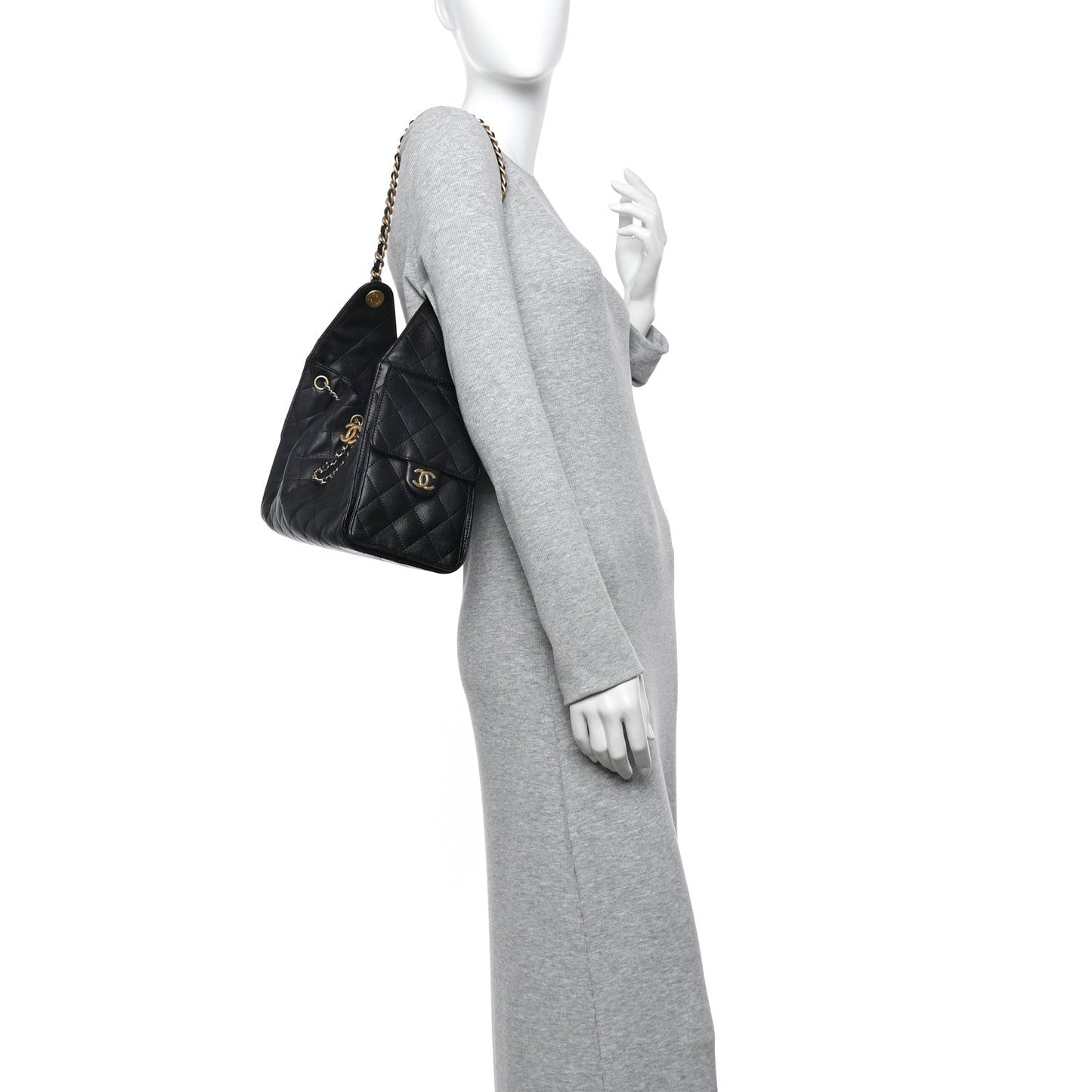 Caviar Quilted Small Chanel 25 Handbag Black