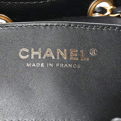 Caviar Quilted Small Chanel 25 Handbag Black