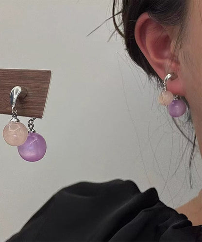 DIY Light Blue Sterling Silver Ball Drop Earrings