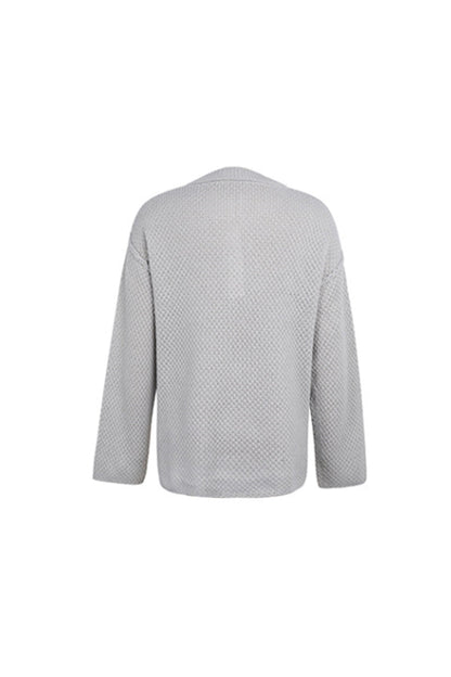 Round Neck Slit Pullover
