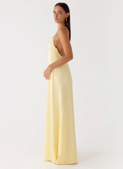 Fine Line Maxi Dress - Yellow