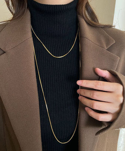 Loose Silk Stainless Steel Double Layer Necklace