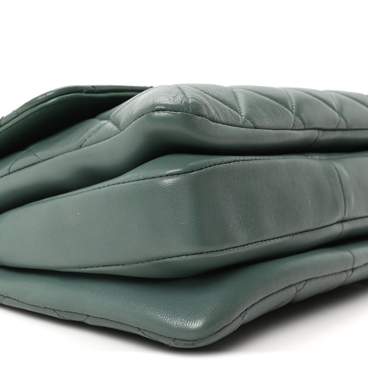 Lambskin Quilted Small Trendy CC Flap Dual Handle Bag Green
