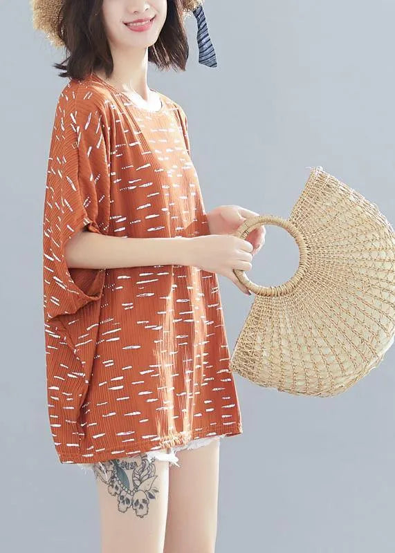 Elegant khaki print clothes For Women o neck Batwing Sleeve daily blouses