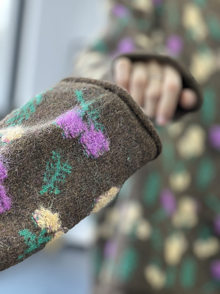 Vintage Jacquard Knitted Pullover Sweater