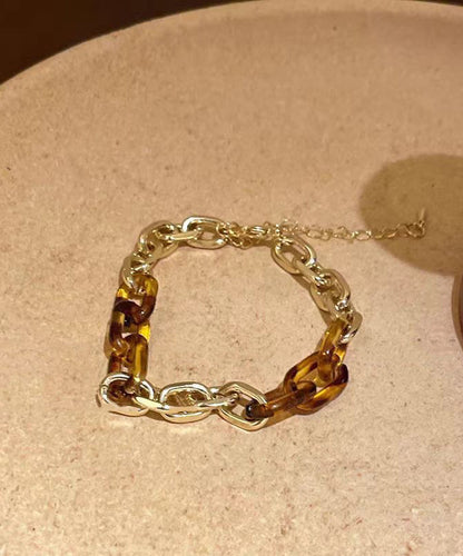Fashion Leopard Metal Overgild Patchwork Charm Bracelet