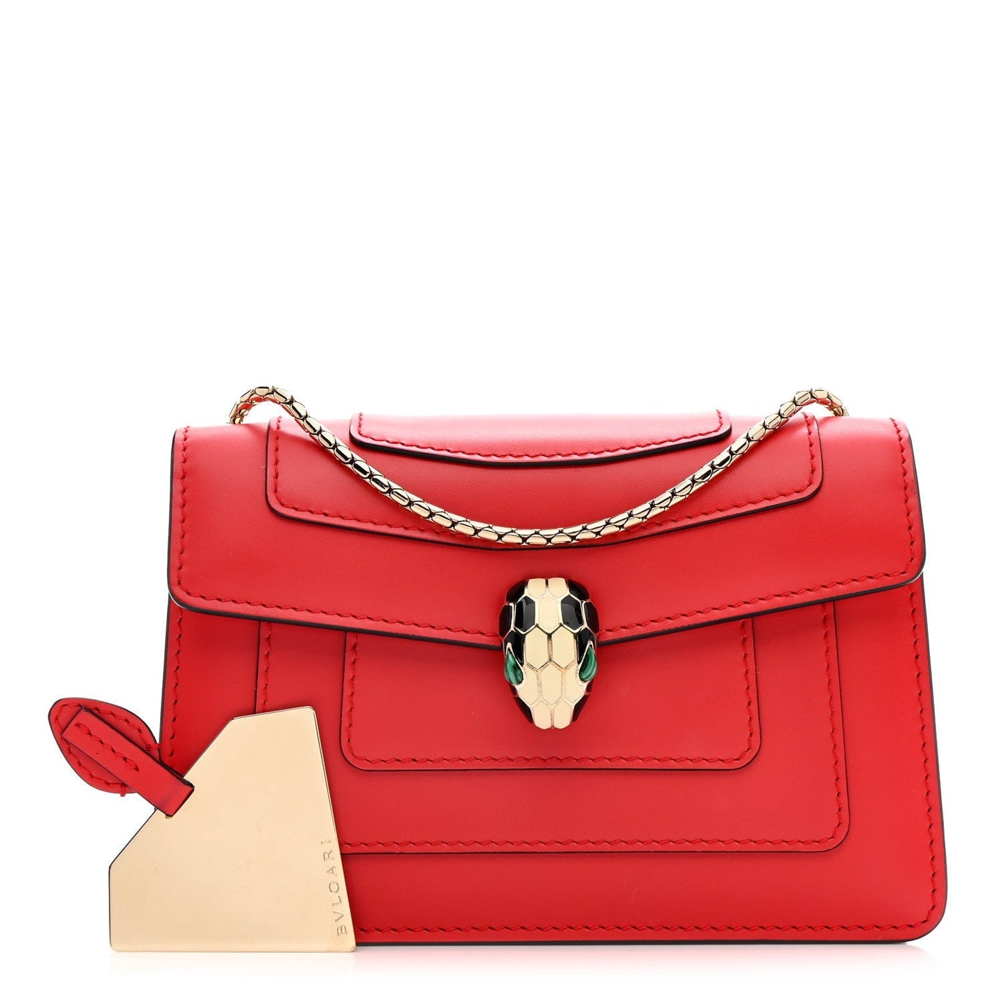 Calfskin Serpenti Forever Crossbody Bag Red