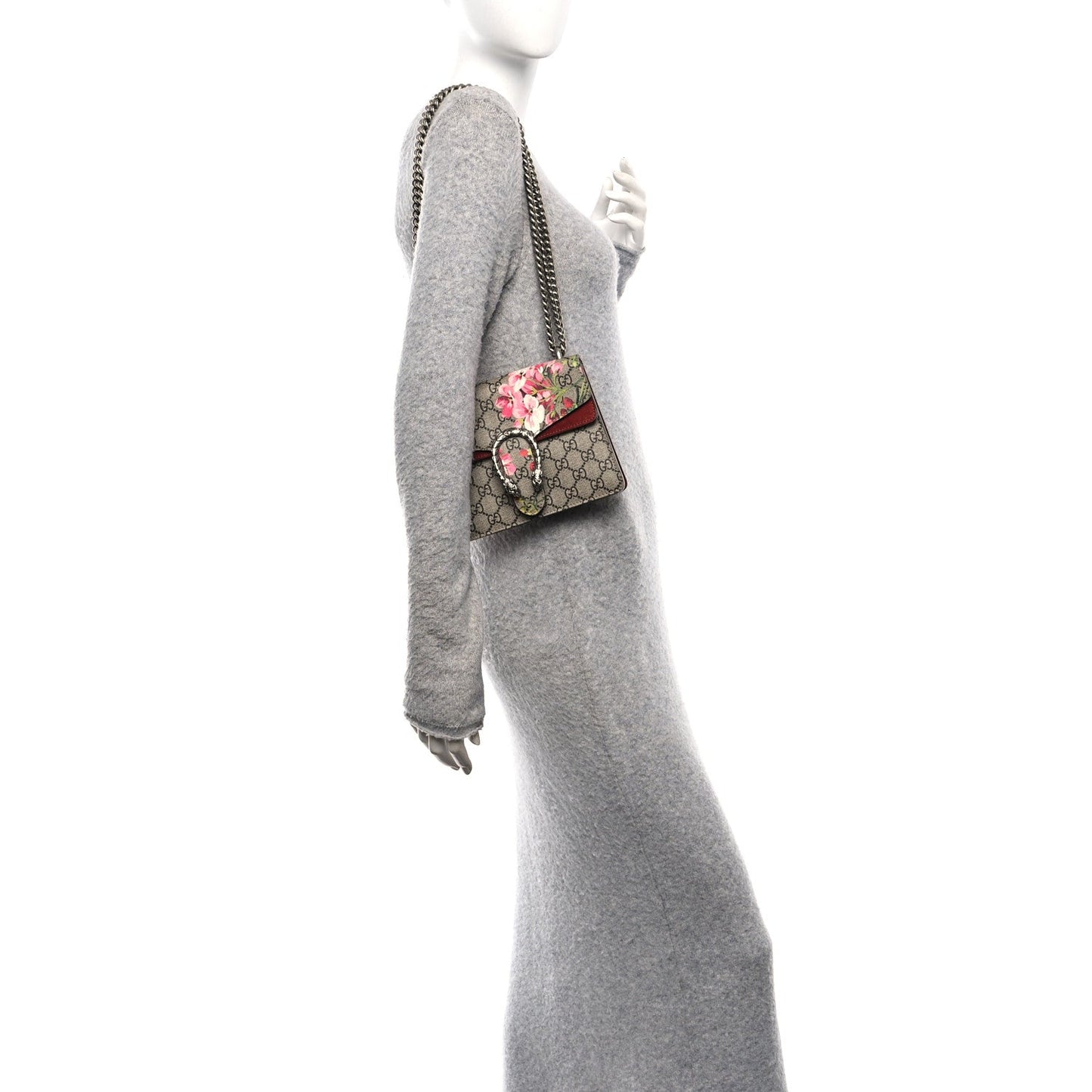 GG Supreme Monogram Blooms Mini Dionysus Shoulder Bag Beige Multicolor Dry Rose