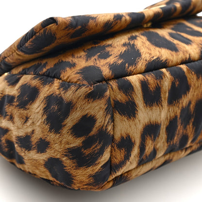 Nylon Monaco Mini Leopard Shoulder Bag Brown