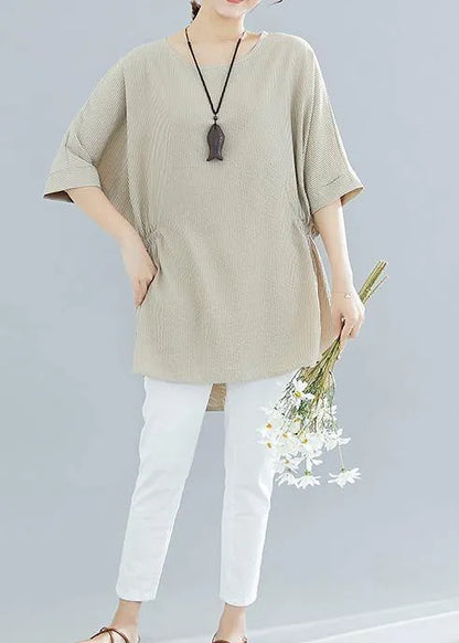 Loose Batwing Sleeve cotton Blouse Inspiration nude shirts summer