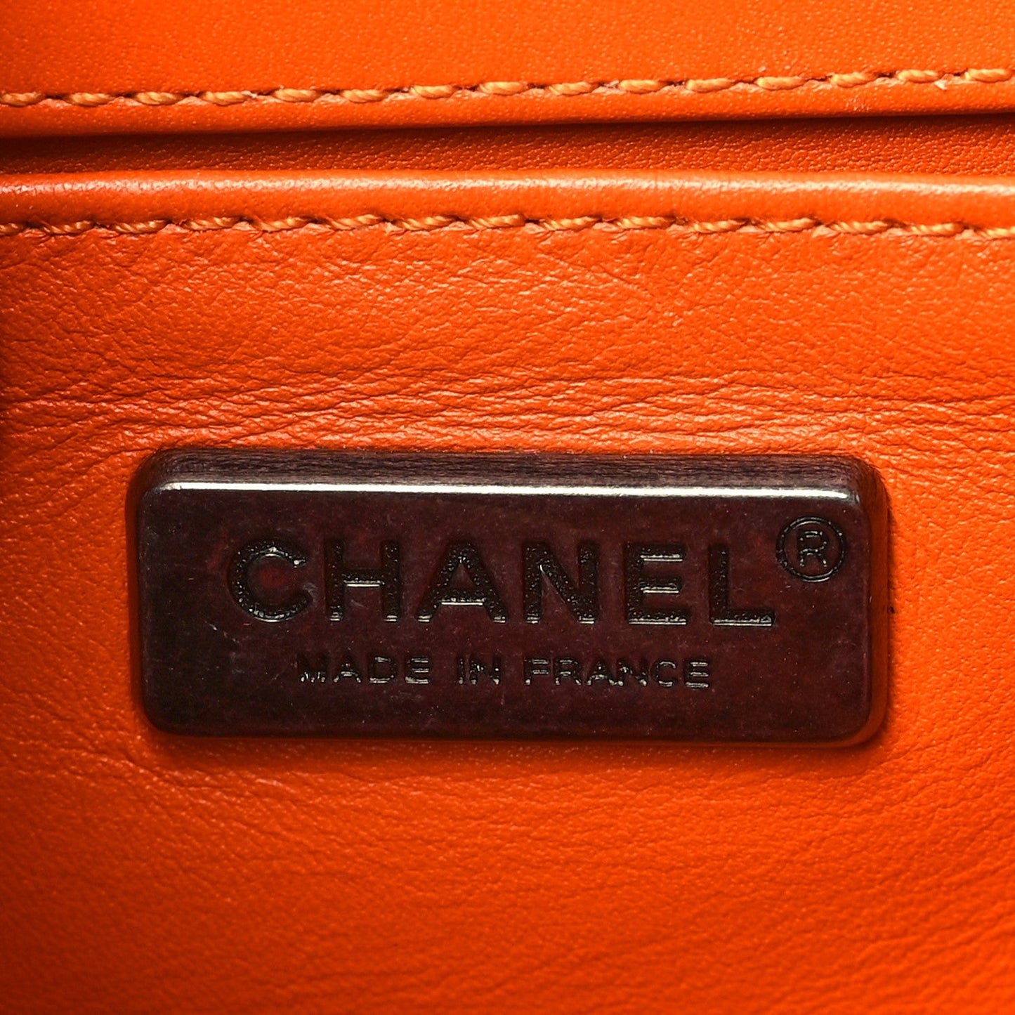 Snakeskin Small Boy Flap Orange