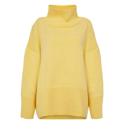 Basic Turtleneck Loose Drop Sleeve Pullover