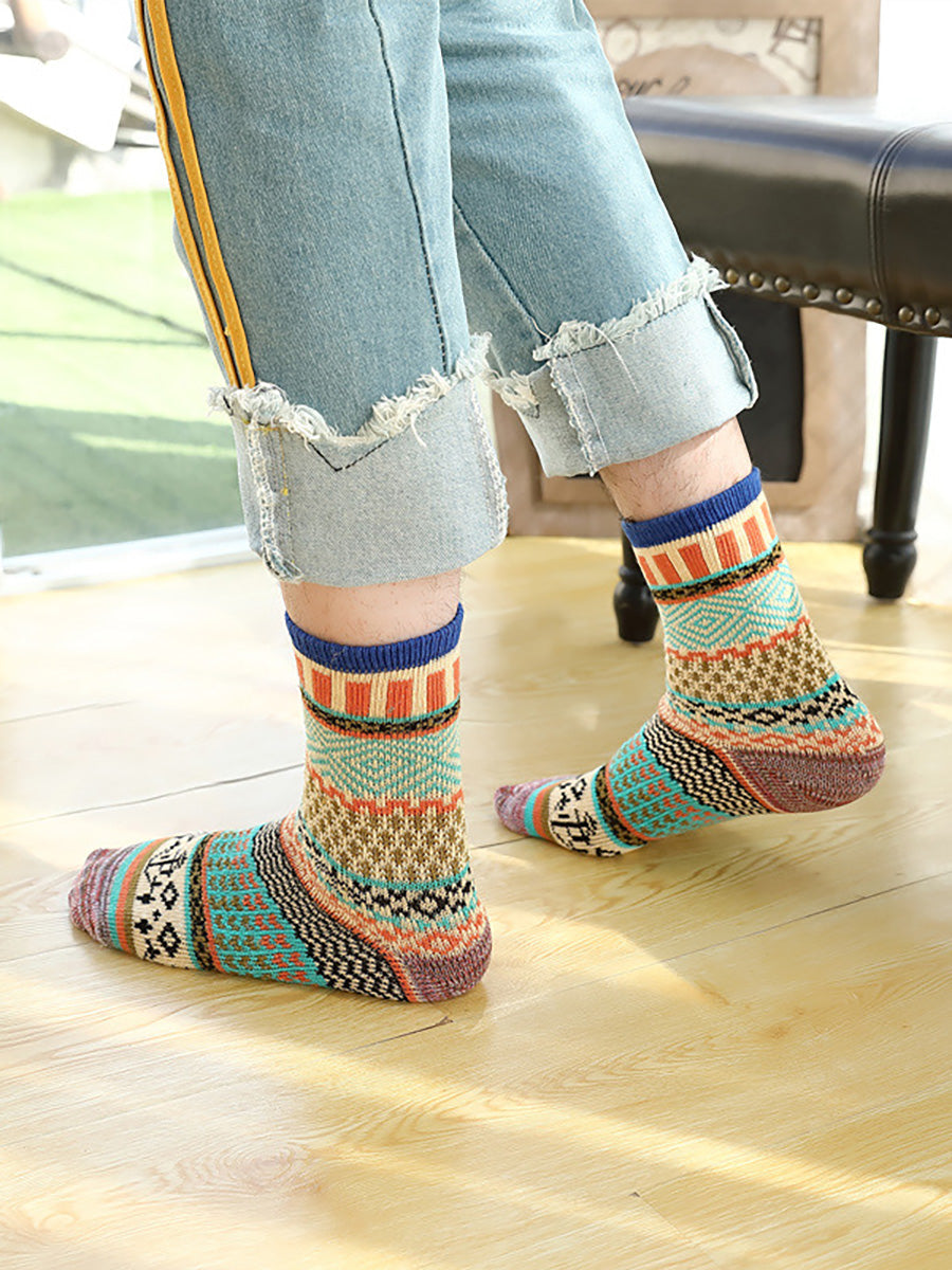 Female Knitted Casual Vintage Thick Warm Socks