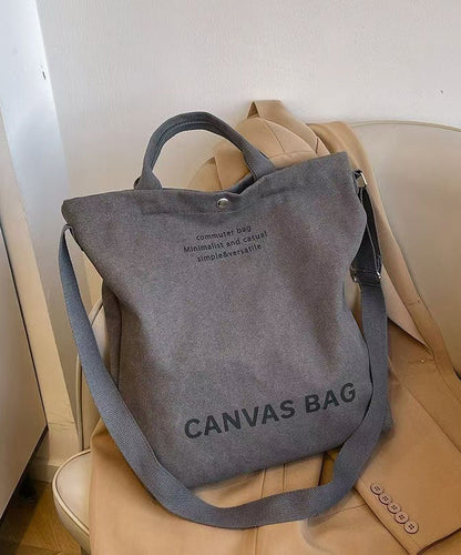 Fashion Letter Print Large Capacity Canvas Tote Handbag
