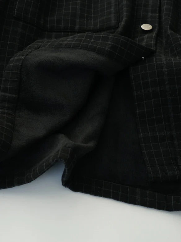 Vintage Loose Plaid Print Single Breasted Coat