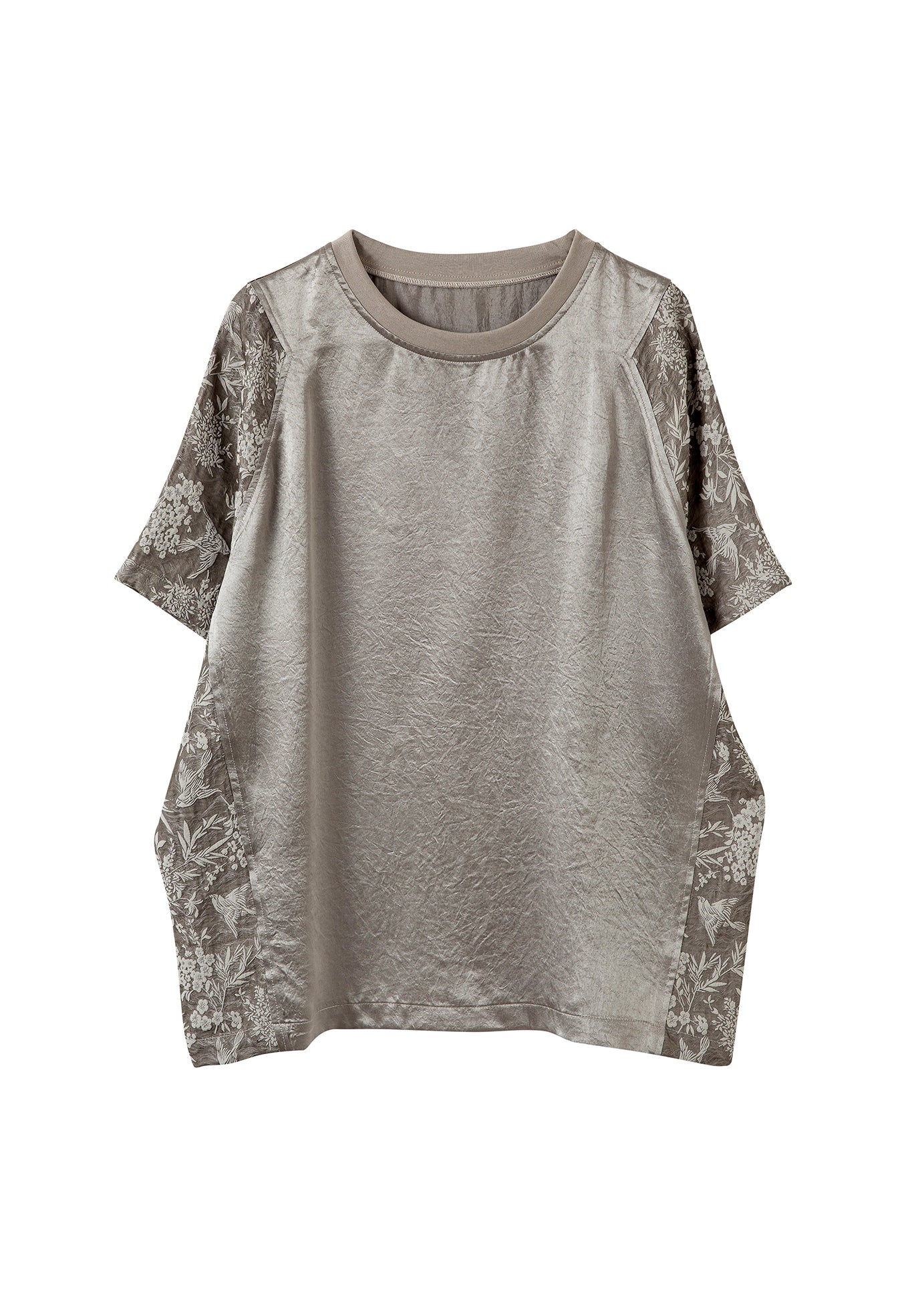 New O Neck Jacquard Patchwork Cotton T Shirt Top Summer