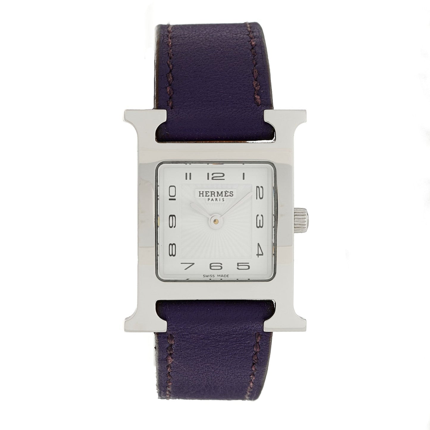 Stainless Steel Swift 21mm Heure H Hour Quartz Watch Iris