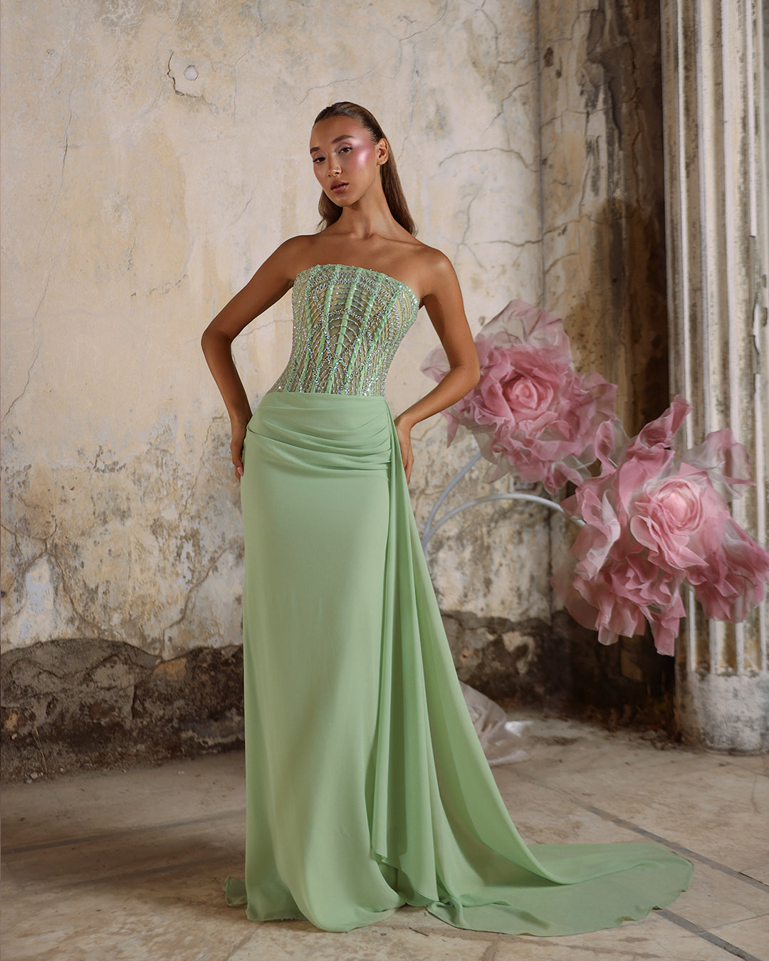 Sexy Bandeau Slim-Fit Stitching Elegant Dress