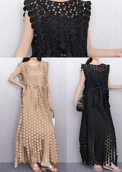 Art Black Oversized Side Open Two Piece Set Women Clothing Summer