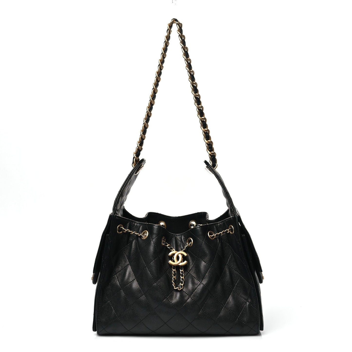 Caviar Quilted Small Chanel 25 Handbag Black