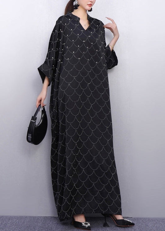 Elegant Street Style Pink Gown Zircon Batwing Sleeve