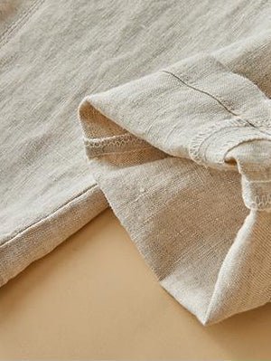 100% Linen Solid Color Versatile Art Casual Pants