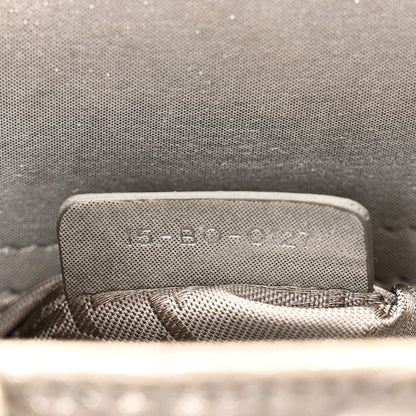 Metallic Lambskin Cannage Mini Lady Dior Silver