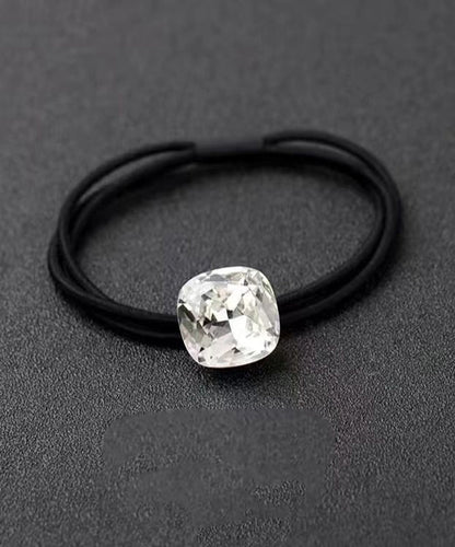 Simple Red Hand Woven Zircon Crystal Hair Tie