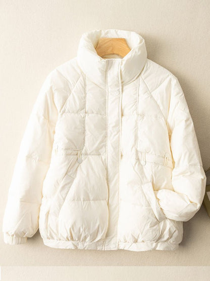 Lightweight And Loose Literary Vintage Short Version Down Jacket