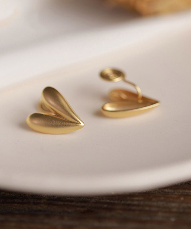 Fine Gold Copper Alloy LoveStud Earrings