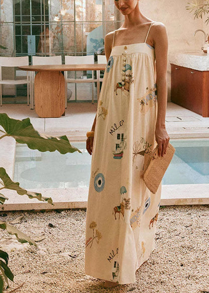 2025 New Sexy Camisole Casual Vacation Style Long Dress Summer