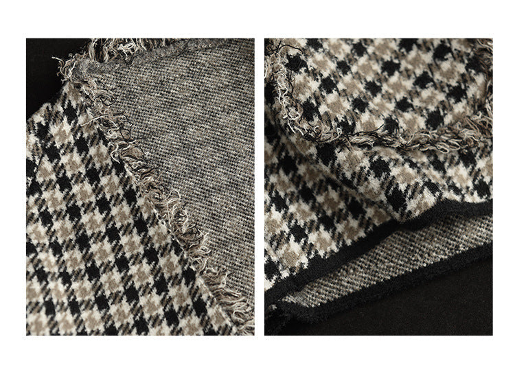 Fashionable Double-Sided Woolen Short Frayed Coat