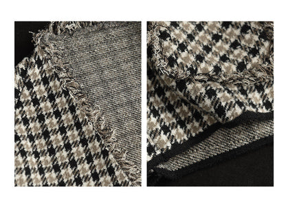 Fashionable Double-Sided Woolen Short Frayed Coat