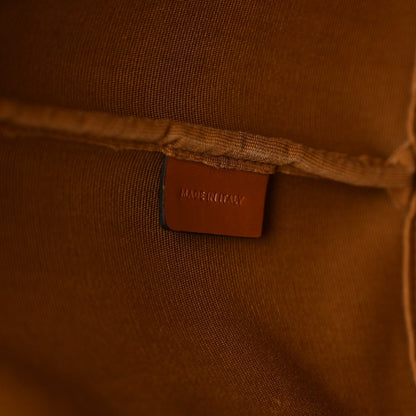 Triomphe Canvas Calfskin Medium Bucket Bag Tan