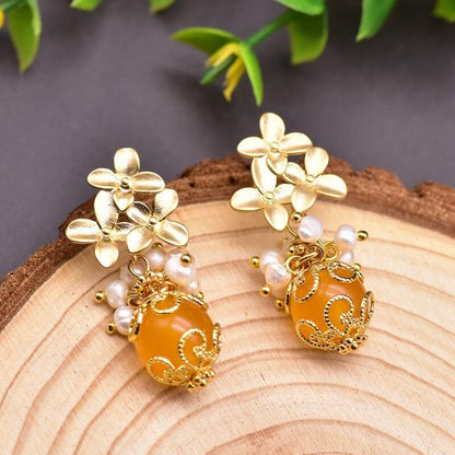 Women Retro Fashion Simple Floral Earrings(2 Pieces)