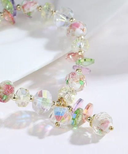 Cute Yellow Alloy Crystal Charm Bracelet