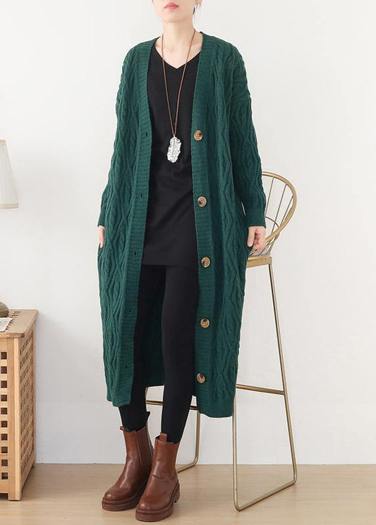 Cute  knitwear fall fashion green wild sweater coat