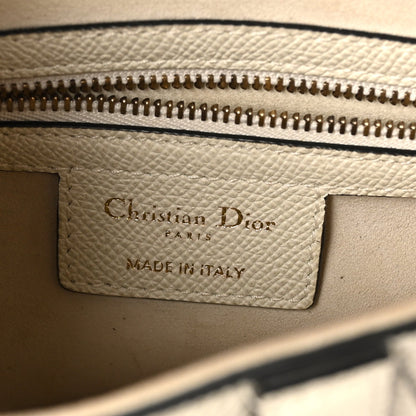 Grained Calfskin Saddle Bag White